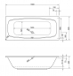 Preview: Acryl Badewanne Acapulco 180 x 80 cm weiß Wanne Styropor Wannenträger rechteck