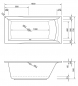 Preview: Acryl Badewanne Dora 160 x 75 cm re weiß Wanne Styropor Wannenträger rechteck