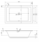 Mobile Preview: Acryl Badewanne Lupor 190 x 120 cm weiß "King Size" Wanne Styropor Wannenträger