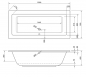 Mobile Preview: Acryl Badewanne Lupor 200 x 90 cm weiß Wanne Styropor Wannenträger rechteck