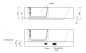 Preview: Acryl Kombiwanne Pazifik mit Tür 170 cm li Badewanne Glastür Schürze Fußgestell