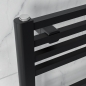 Preview: Corpotherma Badheizkörper Eco 4Kant schwarz matt mit Mittenanschluss