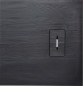 Preview: Mineralguss Duschwanne Lendou 800 x 800 x 35 mm mit Holzstruktur schwarz matt