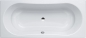 Preview: Stahl Badewanne Ella 180 x 80 weiß Wannenträger Ab- Überlaufgarnitur Emaille