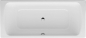 Preview: Stahl Badewanne Elunos 170 x 75 weiß Wannenträger Ab- Überlaufgarnitur Emaille