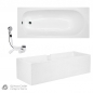 Preview: Stahl Badewanne Verona 160 x 70 weiß Wannenträger Ab- Überlaufgarnitur Emaille