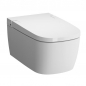 Preview: Vitra Dusch WC V-Care 1.1 basic Weiß Wand WC spülrandlos tiefspül mit WC-Sitz