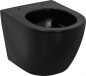Preview: Wand WC Combi-Pack Arax Wand Tiefspül WC Spülrandlos mit Silent Flush schwarz
