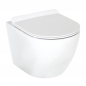 Preview: Wand WC Combi-Pack Arax Wand Tiefspül WC Spülrandlos mit Silent Flush weiss
