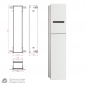 Preview: WC Modul emco asis 2.0 Unterputz Tür rechts Höhe 811mm optiwhite Wandcontainer