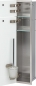 Preview: WC Wandcontainer graue Glastür links WC Einbauschrank Einbaurahmen Unterputz