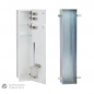 Preview: WC Wandcontainer weiß Glastür rechts WC Einbauschrank Einbaurahmen Unterputz