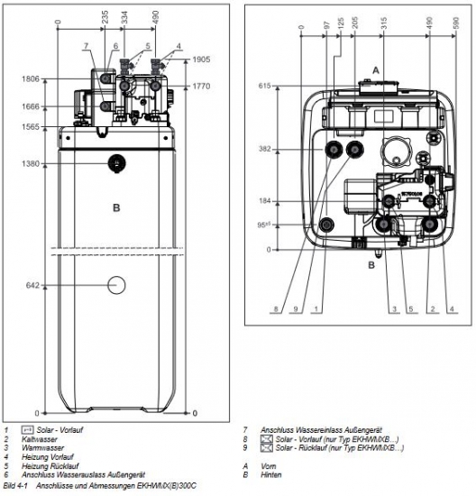 Daikin Altherma M 7 kW Monoblock Wärmepumpe Wärmespeicher ECH2O 500 H/C