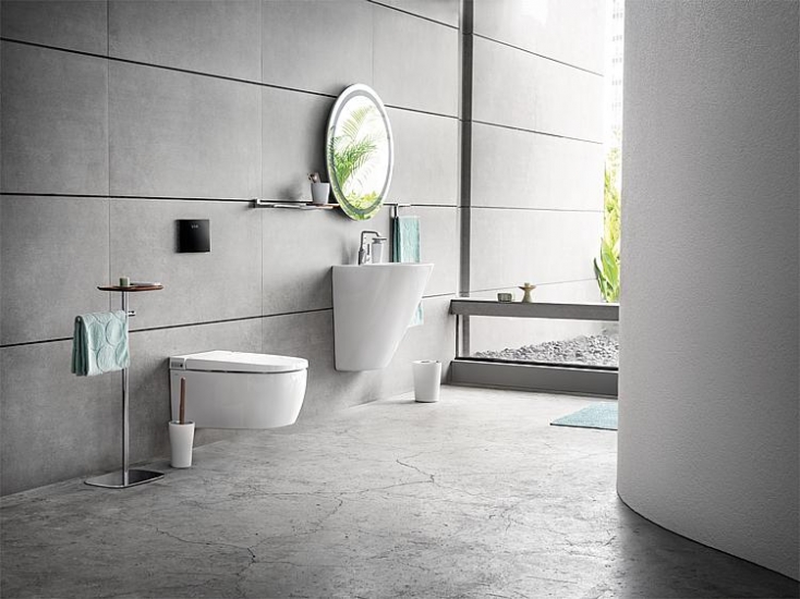 Vitra Dusch WC V-Care 1.1 basic Weiß Wand WC spülrandlos tiefspül mit WC-Sitz