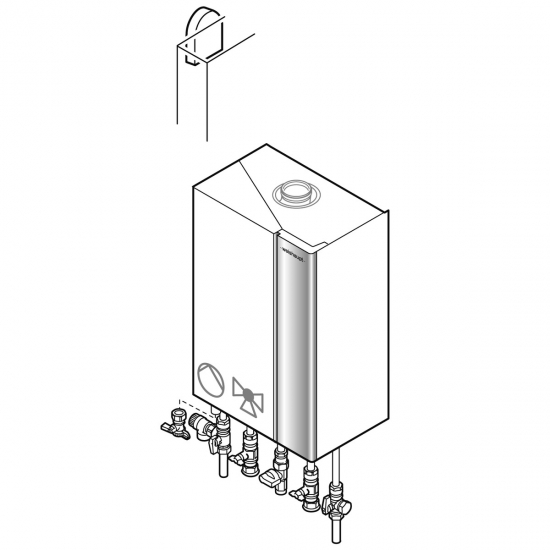 Weishaupt Paket Gas Brennwertgerät WTC-GW 15-B W Aufputz Außenfühler