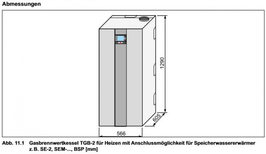 Wolf Gasbrennwert Kessel TGB-2-20 Erdgas E/H und LL 3,3-19,6 kW Therme Heizung