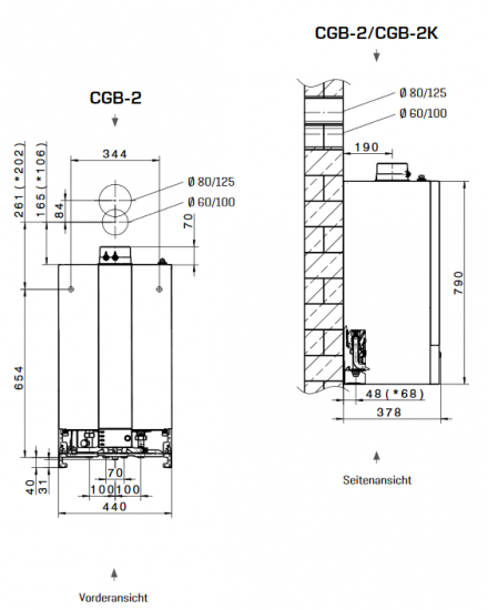 WOLF Paket Gas Brennwerttherme CGB-2-14 Speicher CSW-120 Regelung BM-2 Aufputz