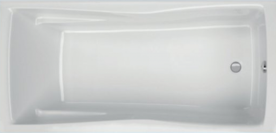 Acryl Badewanne Andorra 170 x 75 cm weiß Wanne Styropor Wannenträger rechteck