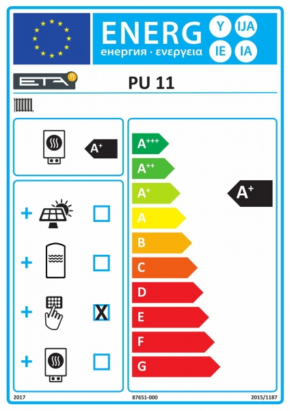 ETA Pelletkessel PU 11 PelletsUnit Pelletheizung Touchscreen Regelung 11,2 kW