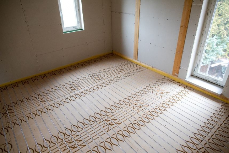 Inteca Trockenbau Fußbodenheizung Set 15 m² MDF Platten Heizrohr Wandheizung