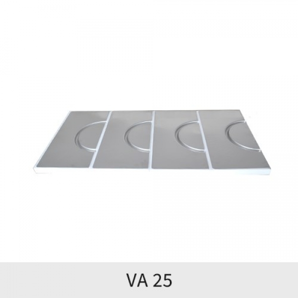Mainfloor Fußbodenheizung Umlenkplatte Trockenbauelement Alu VA 25 cm