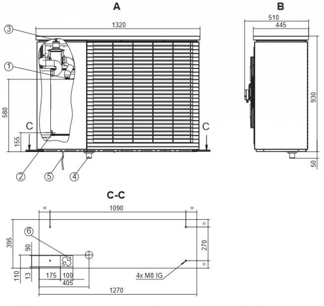 Novelan Luft Wasser Wärmepumpe LADV 9 HDV9 Hydraulikstation Leistung 5,08 kW