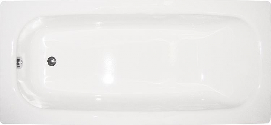 Stahl Badewanne Reni 180 x 80 weiß Wannenträger Ab- Überlaufgarnitur Emaille