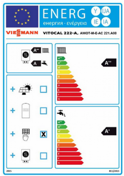 Viessmann Wärmepumpe Vitocal 222-A 6,7 kW + Wohnraumlüftung Vitovent 300-W Rohr