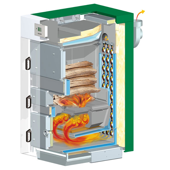 HERZ Holzvergaser firestar 20 DeLuxe Touch Control o. Flansch 20 KW K030200-105