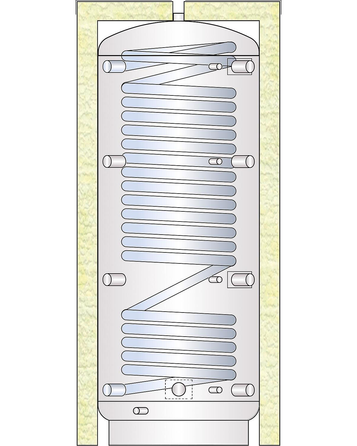 TML Hygiene Kombispeicher MXW 600 ohne Wärmetauscher Inhalt 585 Liter