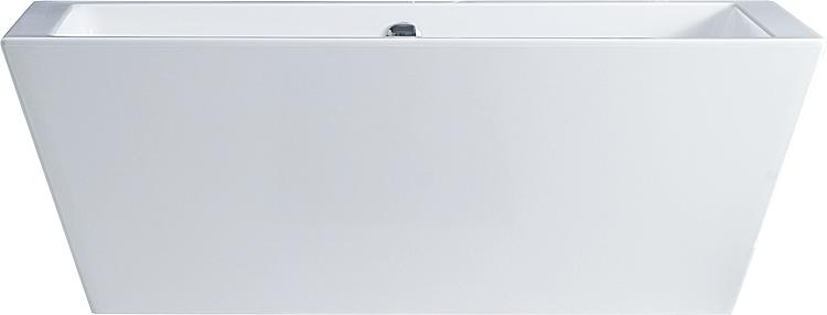 Acryl Badewanne weiss K.ONE freistehend 180 x 80 cm Ablaufgarnitur Mittenablauf