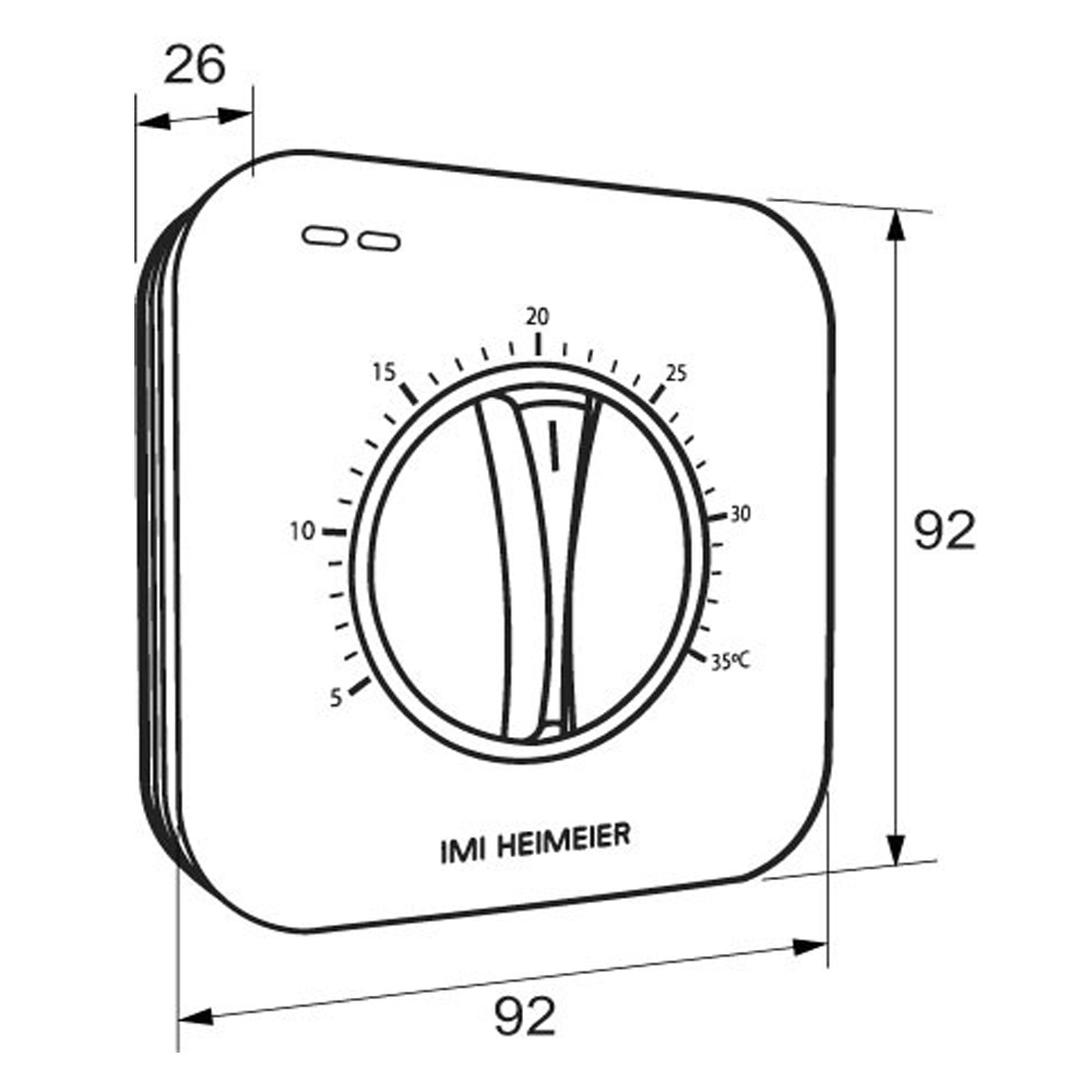 IMI Heimeier DS1 V2 Raumthermostat  230V Aufputzmontage 1510-09.500