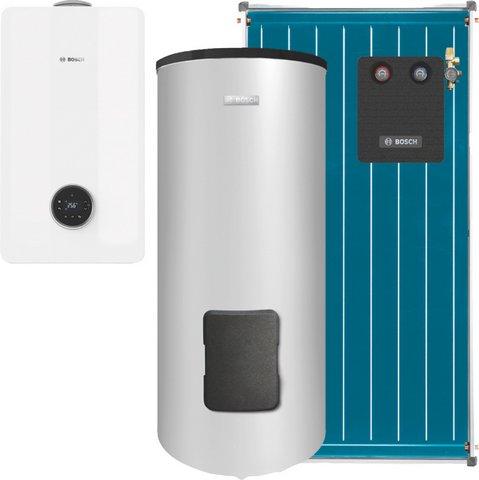 BOSCH Gasbrennwert Solaranlage Paket GC5300iW 14 P Solarkollektor SO4000 FTV