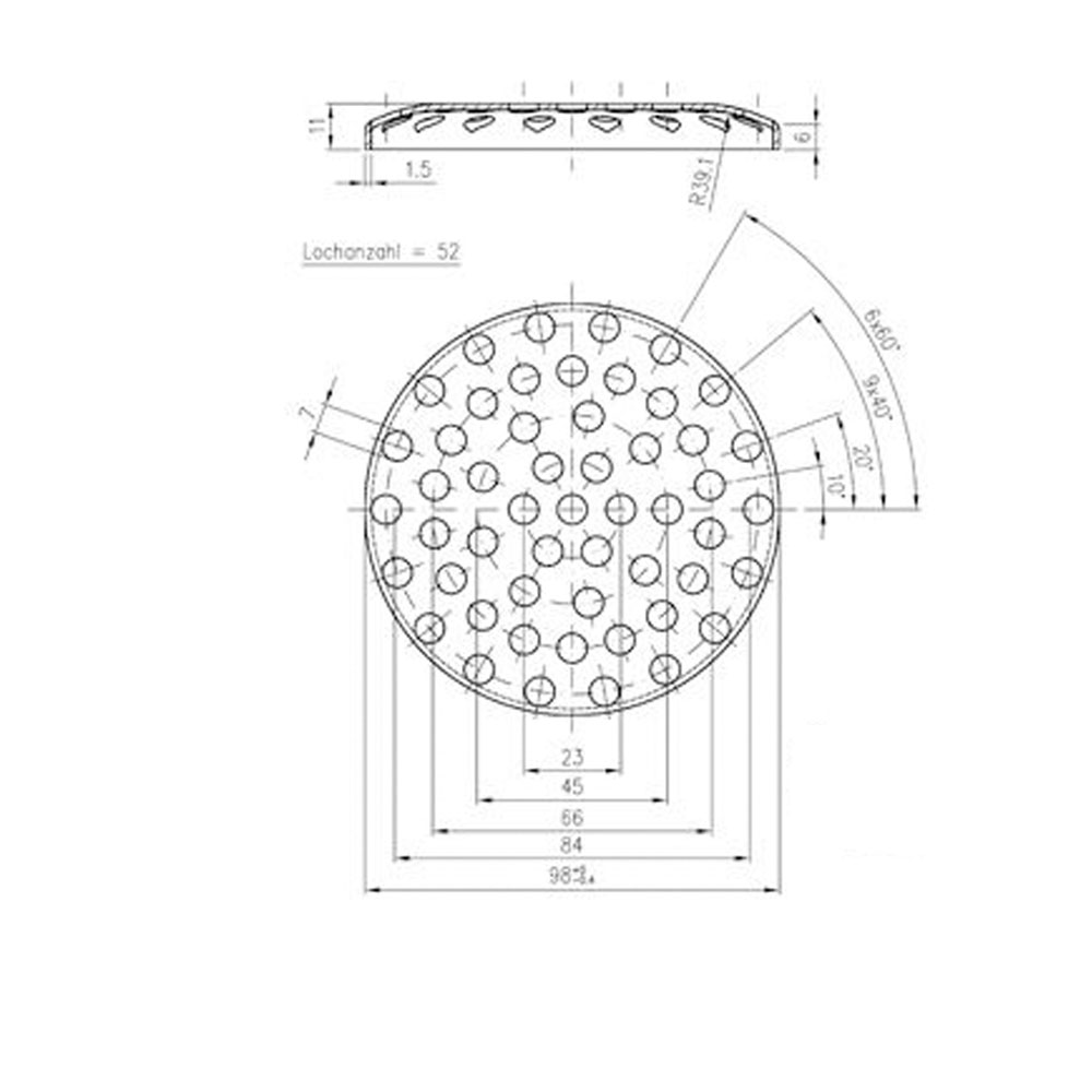 LORO Edelstahlsieb für Balkonablauf Serie G DN 70 Endsieb Balkondirektabläufe