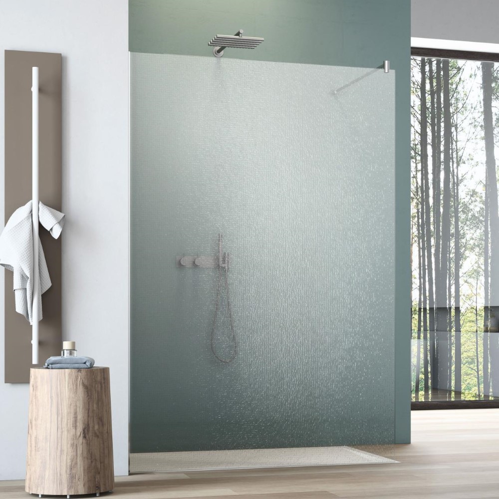 Design Duschwand Walk In Crash Glas 900 x 2000 mm Echtglas Duschabtrennung