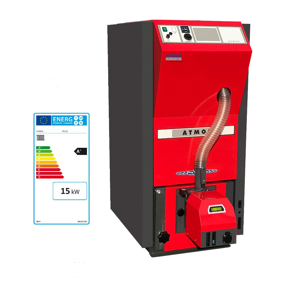 ATMOS Pelletkessel PX15 Pelletbrenner A25PX Platzspar-Pelletkessel 01.17.15