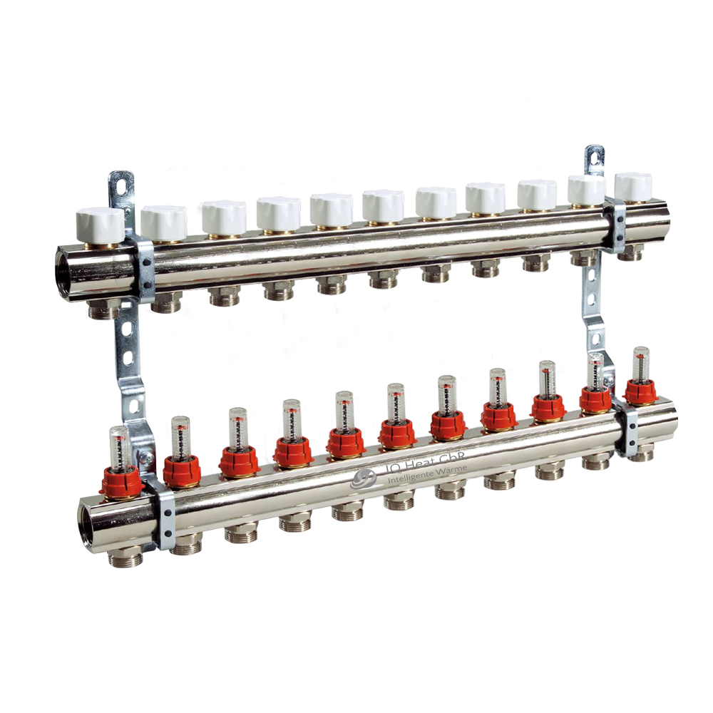 Messing HKV-11 mit Durchflußmengenbegrenzer, Anschlußset 1", Entlüftungsset