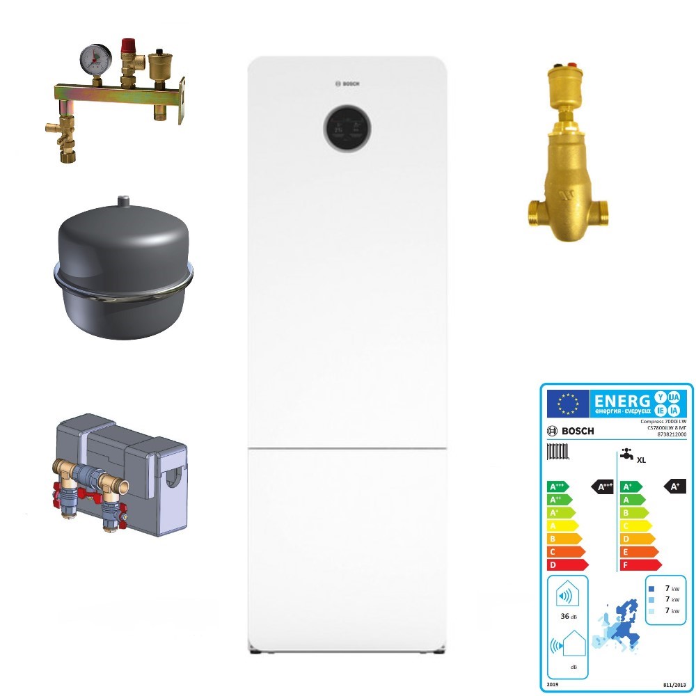 Bosch Solewärmepumpe CS7800iLW 8 MF 8 kW Speichermodul Erdwärme BOPA CS7L02