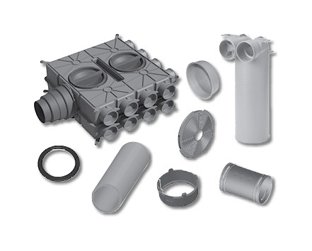 WOLF Paket Wohnungs Lüftung Excellent CWL-F-150 Bedienmodul Zubehörpaket Rohbau