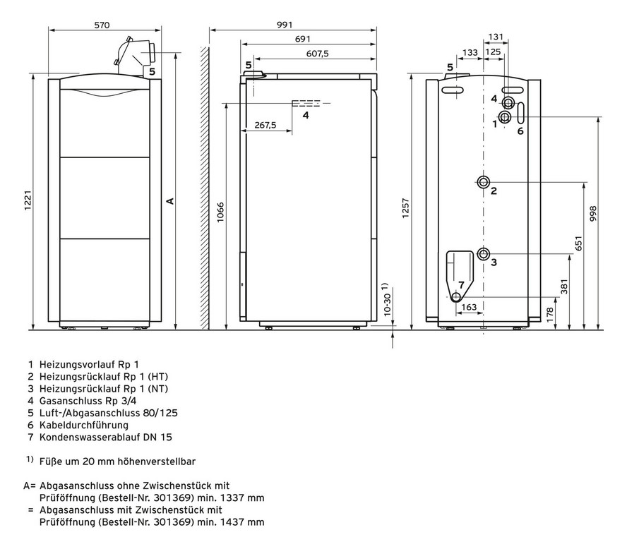 Vaillant Gas Brennwert Kessel ecoVIT exclusiv VKK 476/4 Erdgas E 48,2 kW