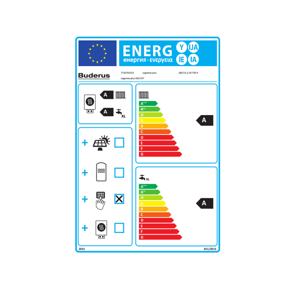 Buderus Gas Brennwert Therme Logamax plus GB172i.2 24 T50 W H 24kW Heiztherme