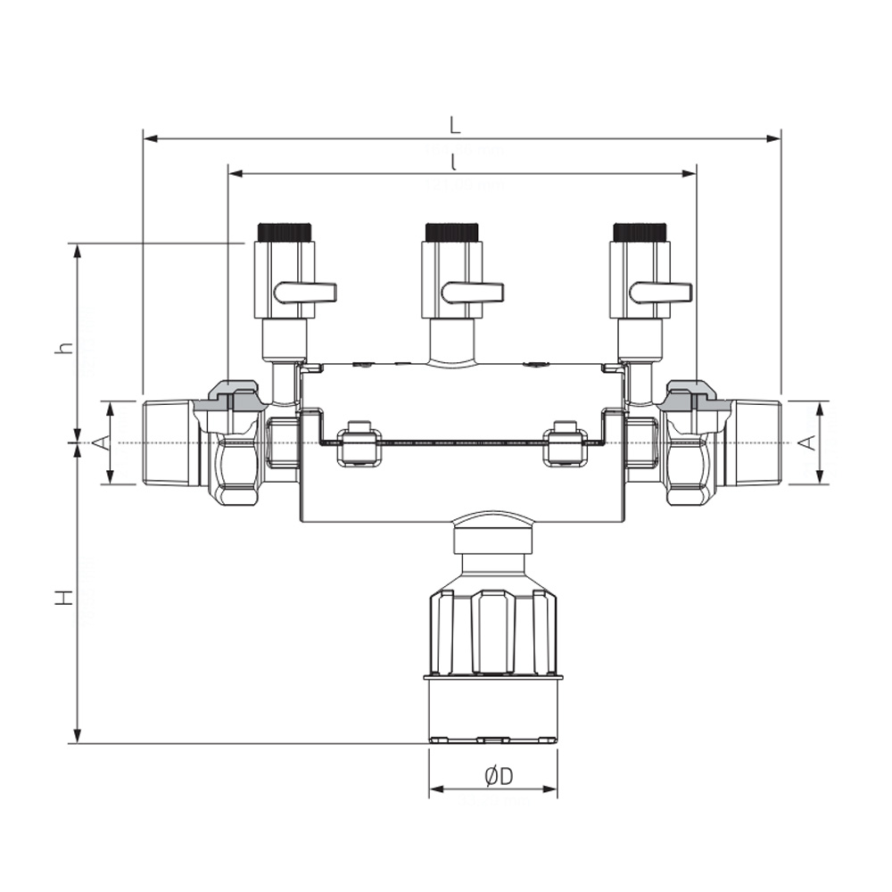 STREAM Systemtrenner BA Conel DN 15 f. Rohreinbau 1/2" BL = 149 mm (ohne VS)
