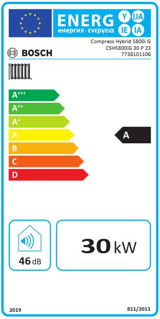 BOSCH Hybridsystem CSH5800iG 30 P 23 wandhängend mit Touch-Bedienfeld