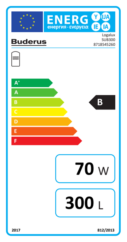 Buderus Logalux SUB300 Speicher Warmwasserspeicher Trinkwasserspeicher Boiler