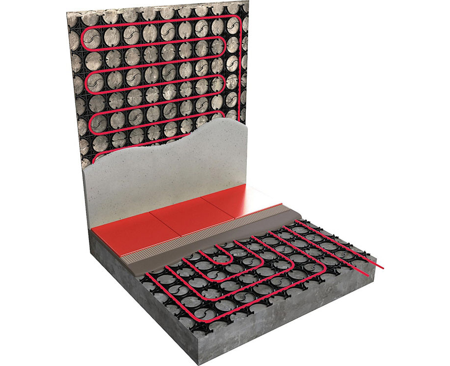 Dünnbett Fußbodenheizung Systemelement EVENES Slim 10 mm 9,6 qm Rohr 10x1,3 mm