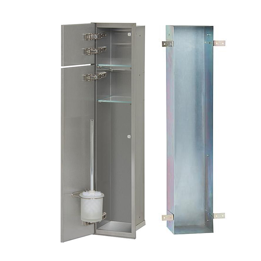 WC Wandcontainer befliesbar links + Sahl Einbaurahmen Befestigungslaschen