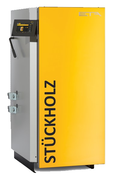 ETA Holzvergaserkessel SH 60P Touch mit beidseitigem Pelletsflansch Stückholz