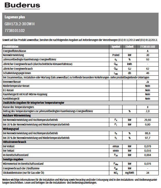 Buderus Wärmepumpen Hybridgerät Logamax plus GBH172i.2-30 Gasbrennwertgerät