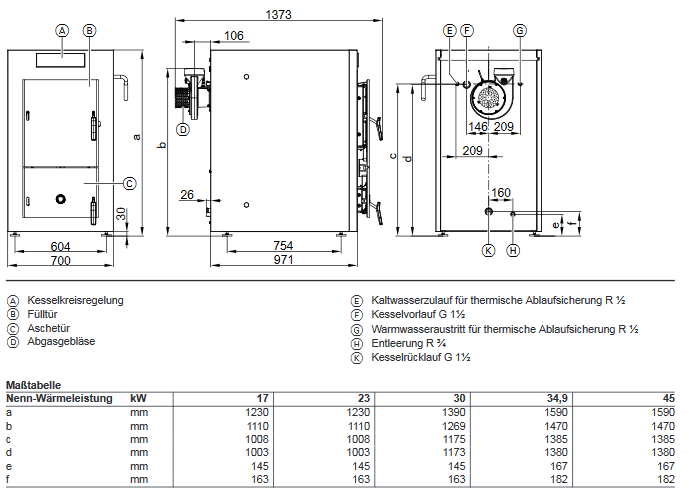 Viessmann Holzvergaser Vitoligno 150-S 45 kW Scheitholzkessel Lambda Z024699