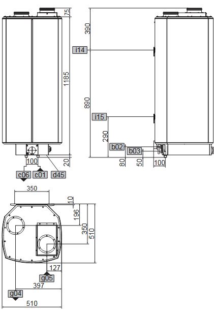 STIEBEL ELTRON Zentrales Lüftungsgerät LWA 100 mit Abluft Wärmepumpe #220278